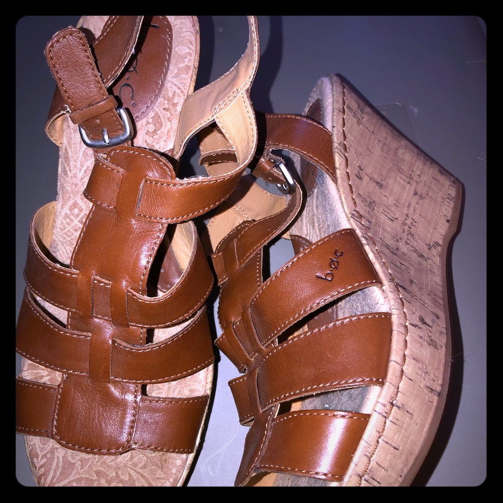Size 9 Brown Wedge Sandals